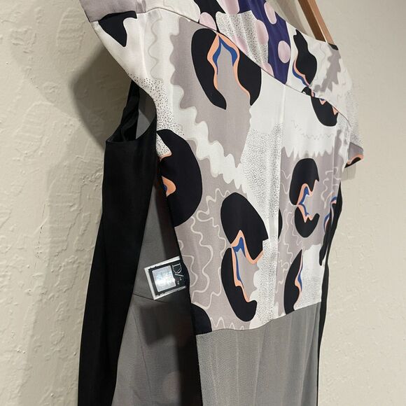 ~ Vtg 6 Diane Von Furstenberg Silk Dress Asami Print Graphic Abstract DVF Multi - Picture 11 of 16